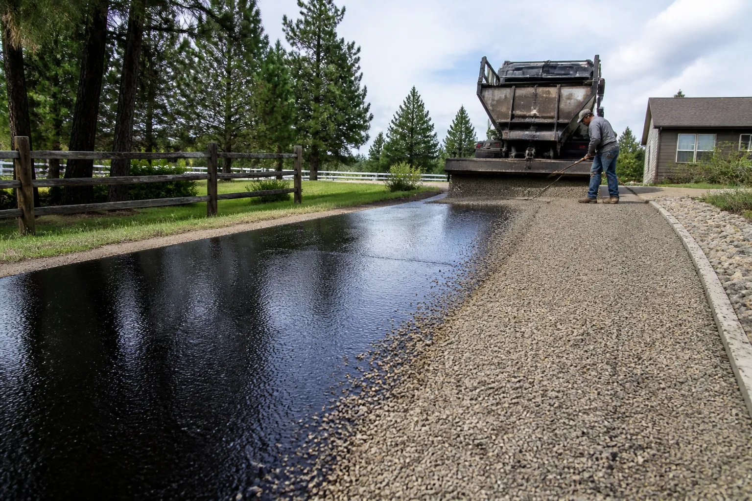 Tar and Chip Paving